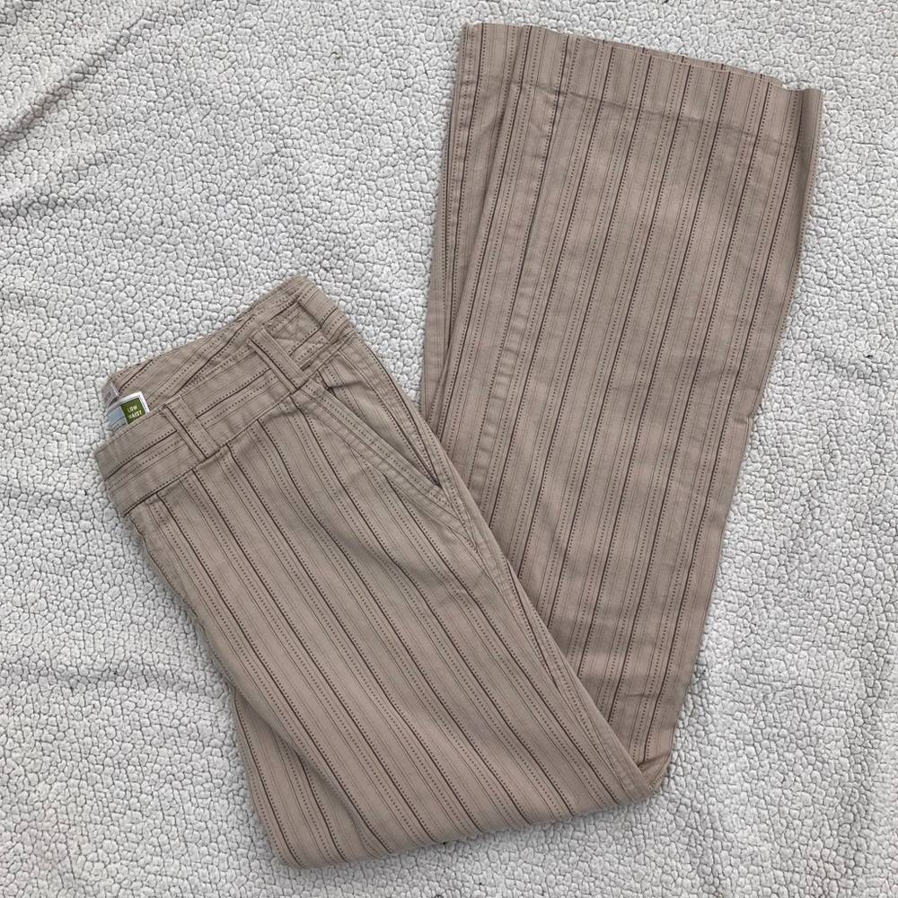 Low Rise Patterned Flare Pants